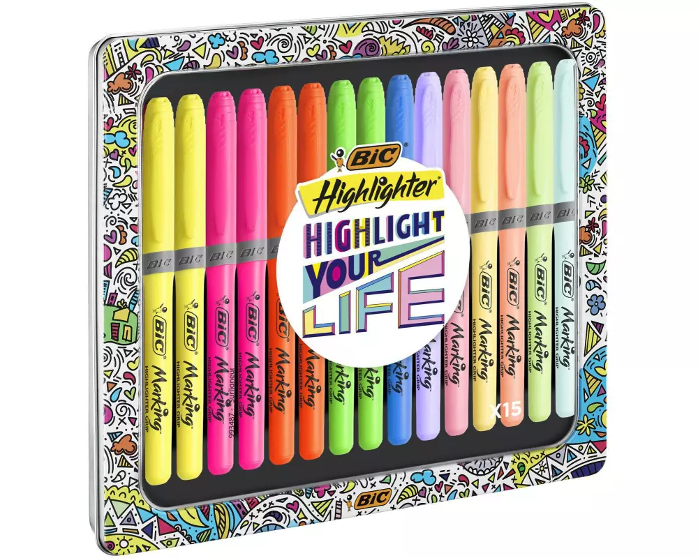 BIC Textmarker Marking Box 15 Stück