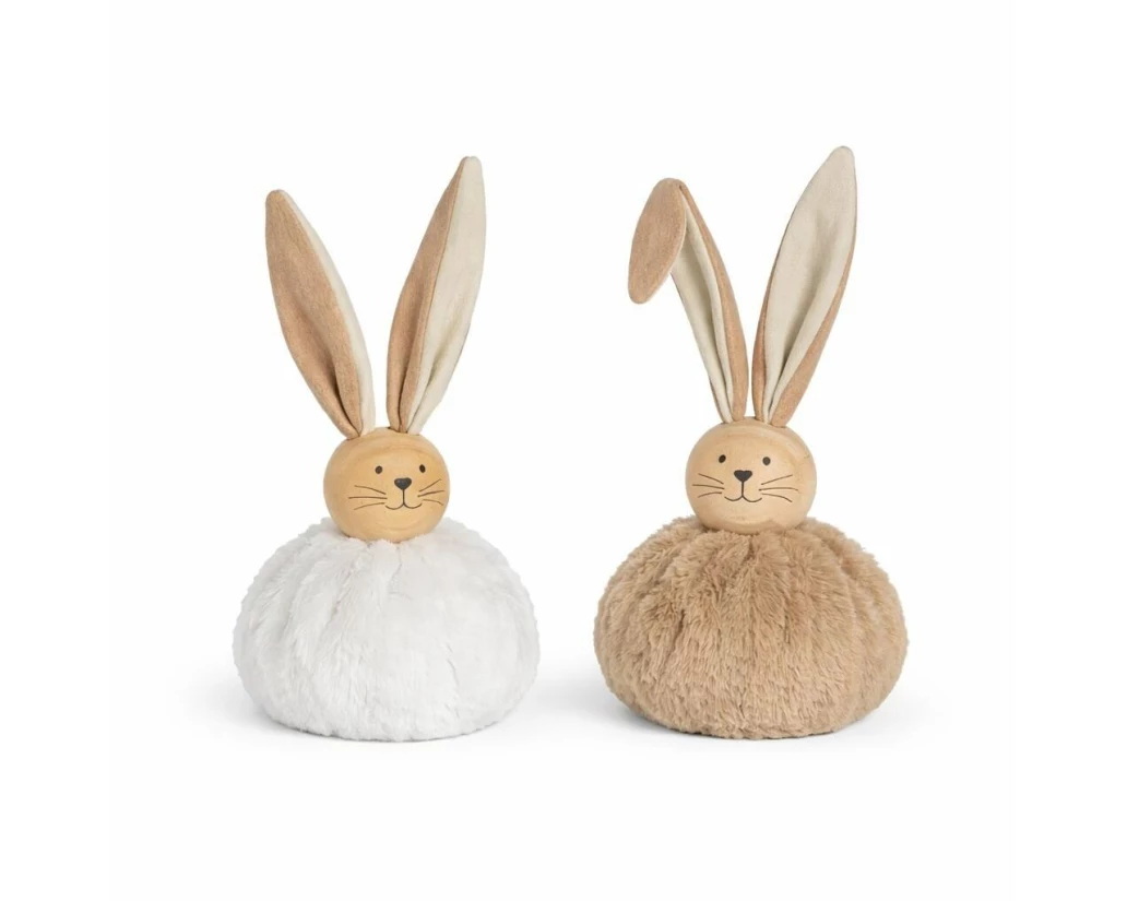 CHALET Aufsteller Hase Puschel 1 Stück, assortiert, Braun, Weiss