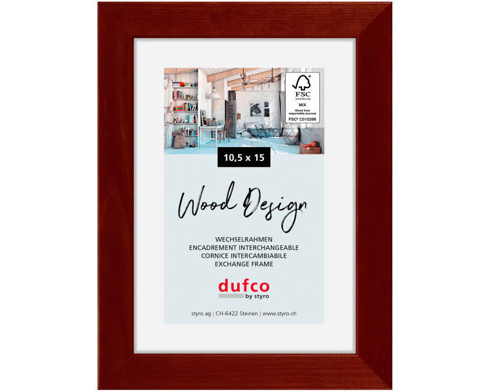DUFCO Holz-Bilderrahmen 10.5x15cm 1610.80094 Toronto mahagoni