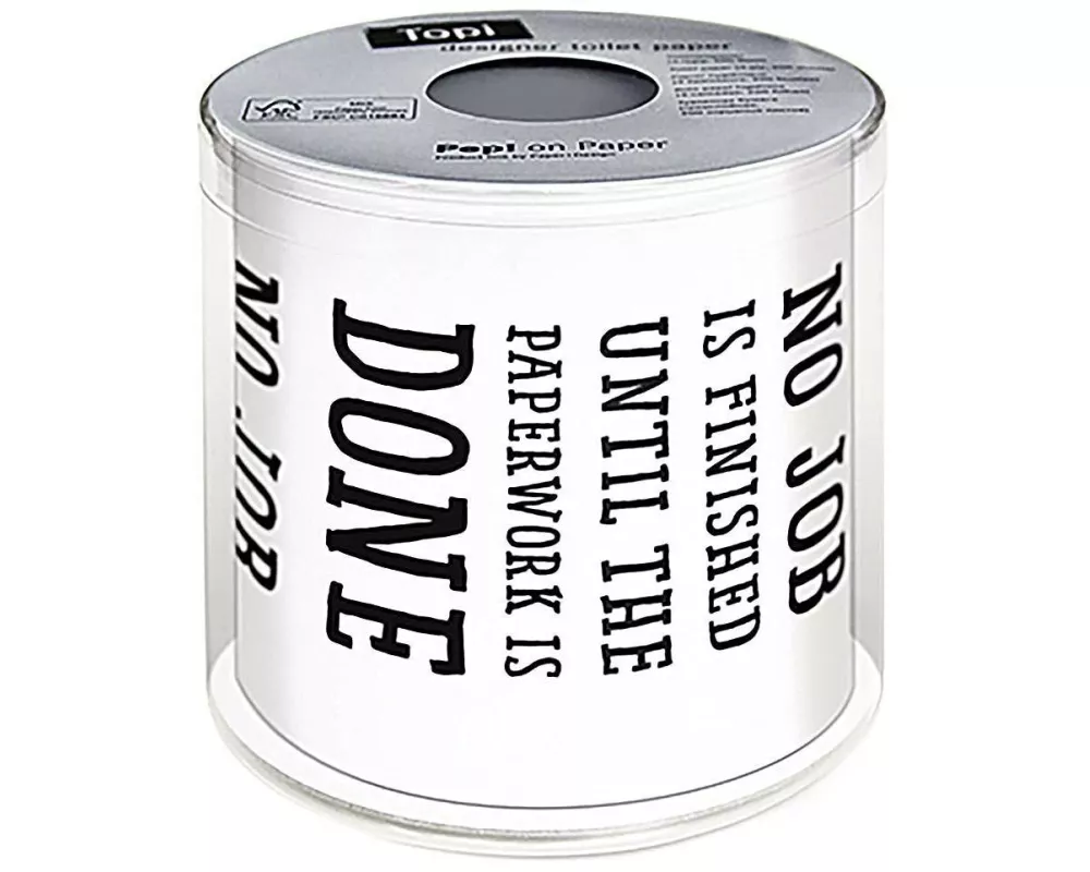 Paper + Design Toilettenpapier Paperwork Rollen, 3-lagig, Schwarz/Weiss