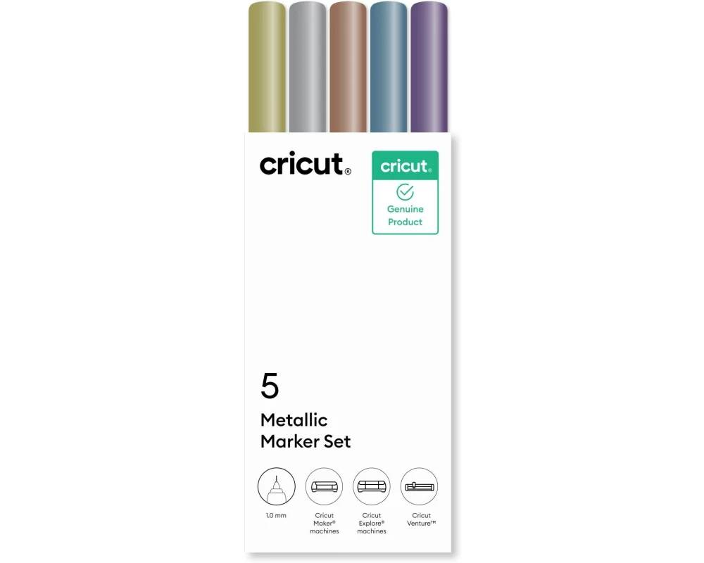 Cricut Explore/Maker Pen Set Medium Point, Metallic, 5er-Pack