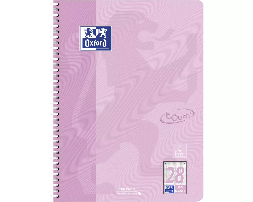 Oxford Notizheft 5 Stück A4 +, Kariert, farbig sortiert