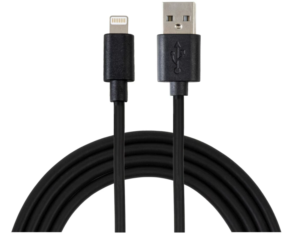 Nize USB 2.0-Kabel USB-A - Lightning 0.5 m, Schwarz, 3 Stück
