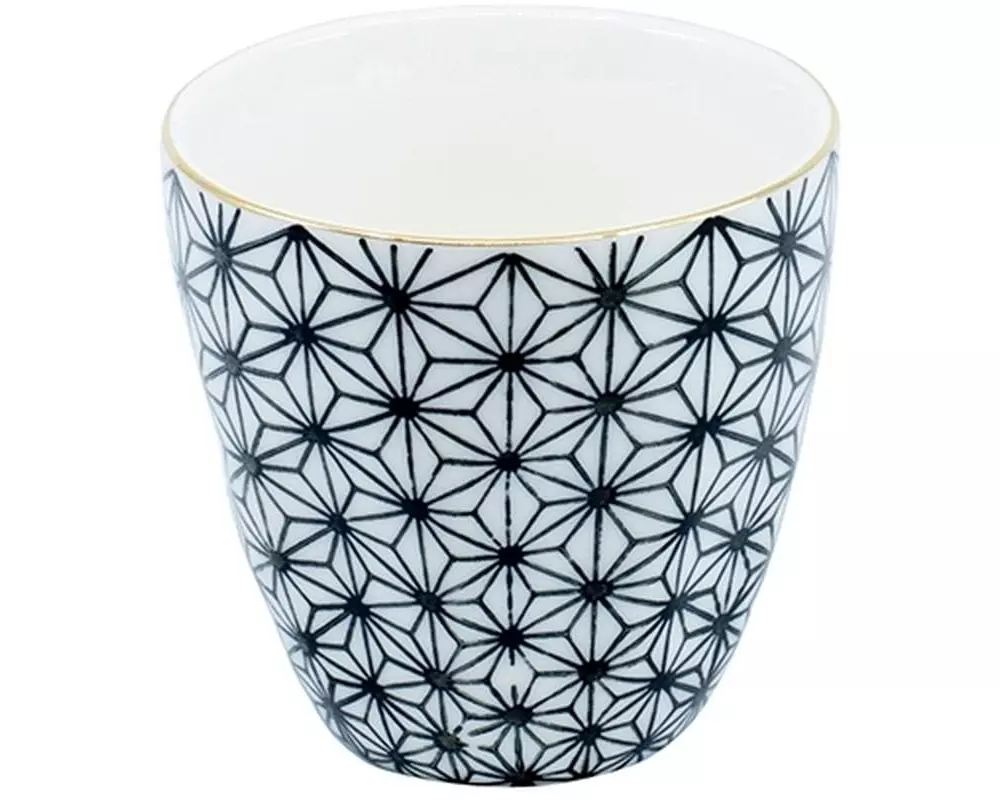 Kadastar Kaffeebecher Metropolitan Polygon 250 ml , Schwarz/Weiss