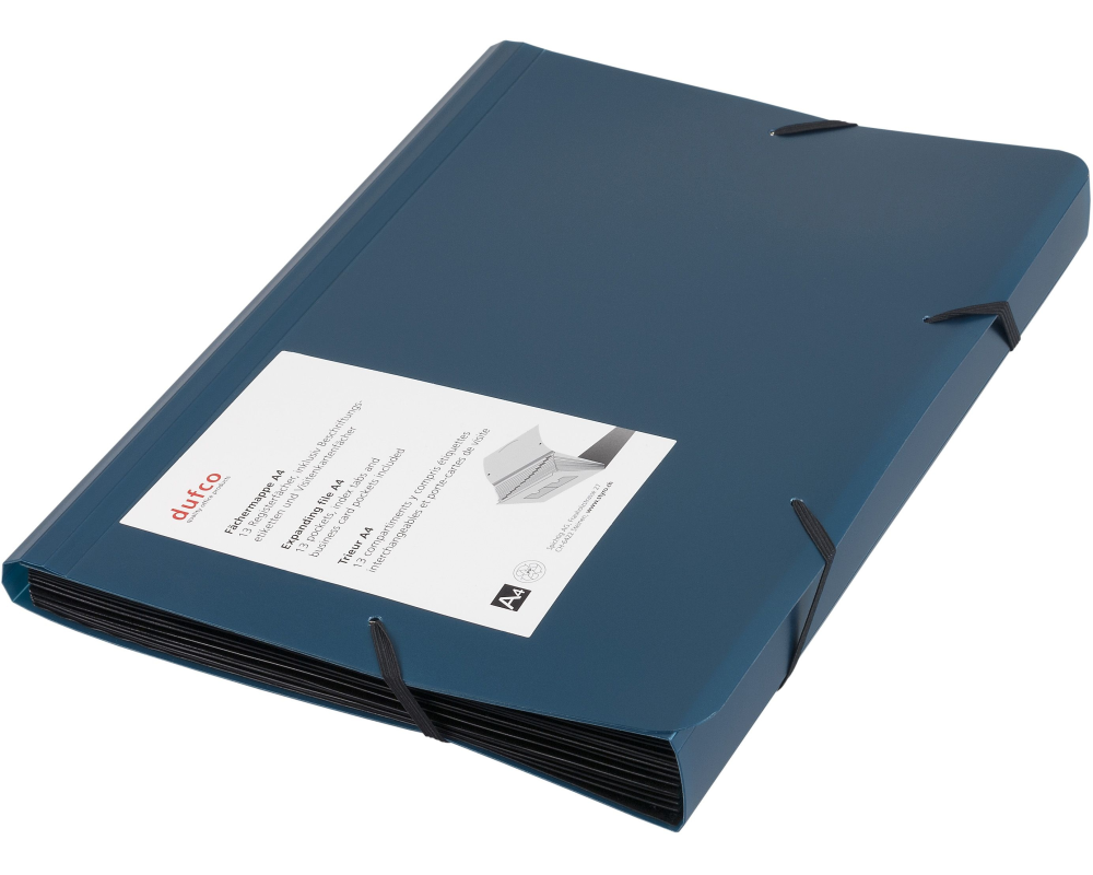 DUFCO Expanding File A4 13 Fächer blau metallic 13 Fächer