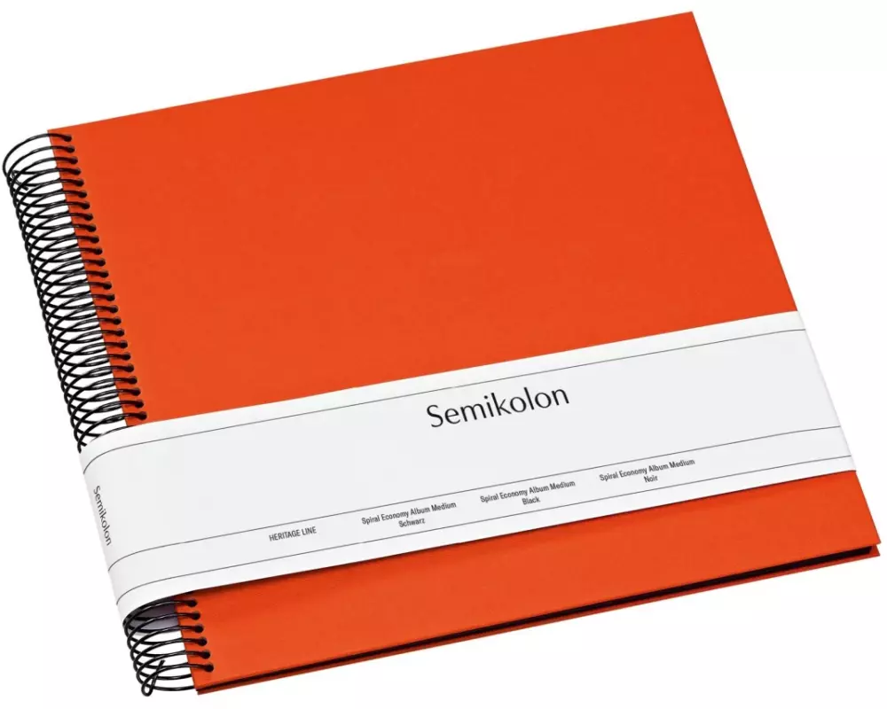Semikolon Fotoalbum 23 x 24.5 cm Orange, 40 schwarze Seiten