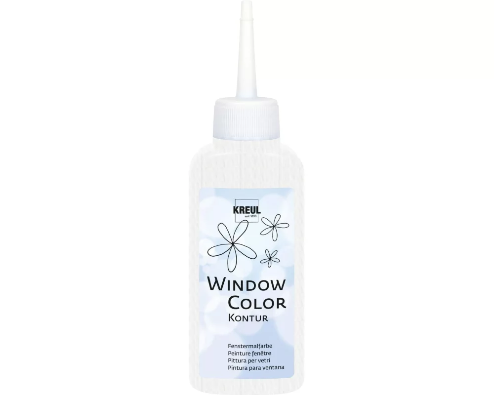 Kreul Fensterfarbe Window Color Kontur Weiss, 80 ml