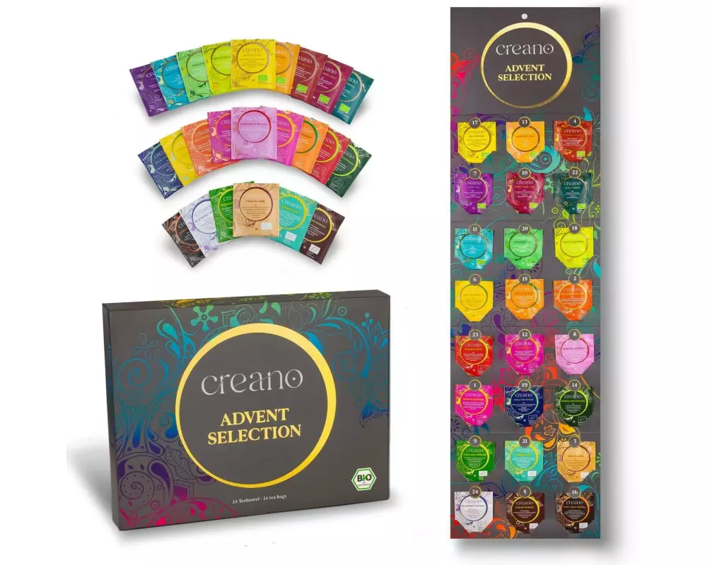 Creano Adventskalender mit 24 Bio-Teebeuteln