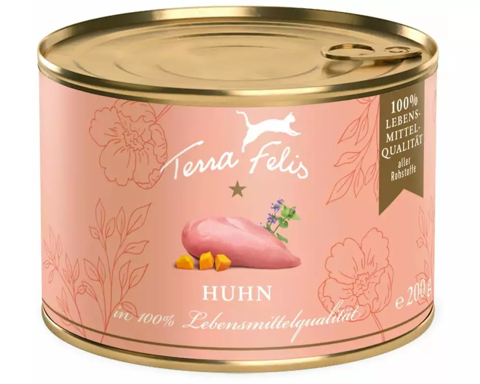 Terra Felis Nassfutter Adult getreidefrei mit Huhn, 200 g