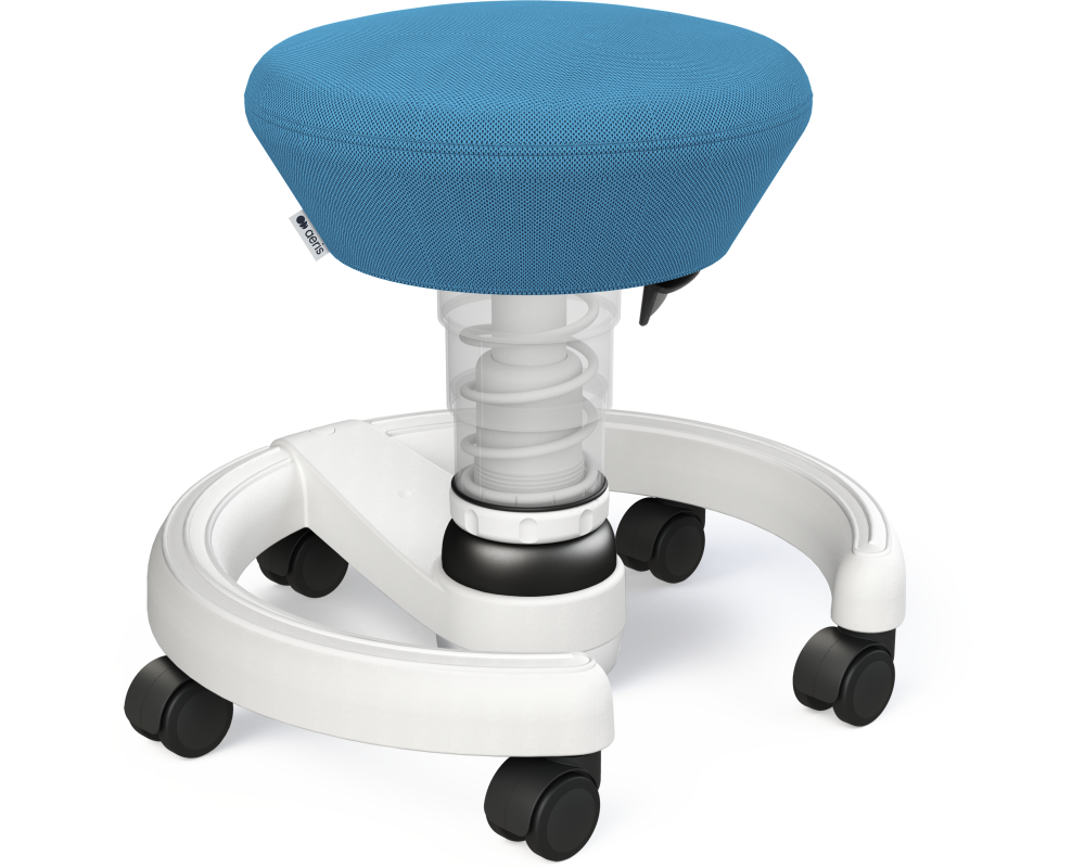 AERIS Kindersitzhocker Swoppster 120WHWHHQ04 blau/weiss, mit Rollen
