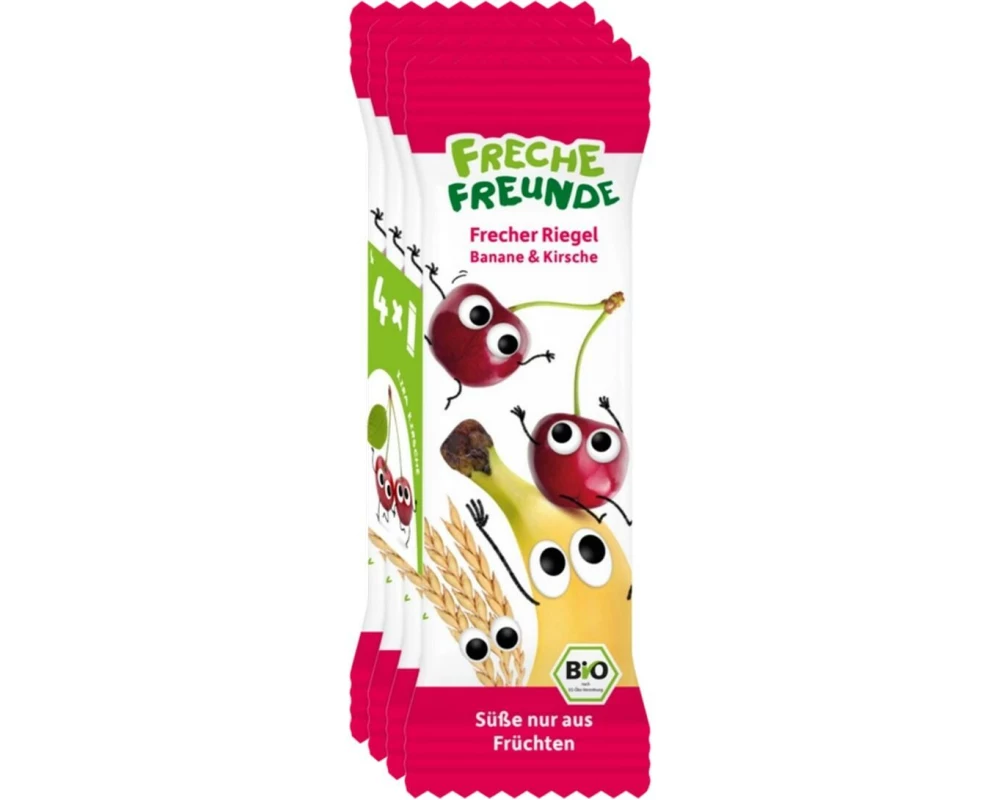 Freche Freunde Riegel Banane und Kirsche Bio 4 x 23 g
