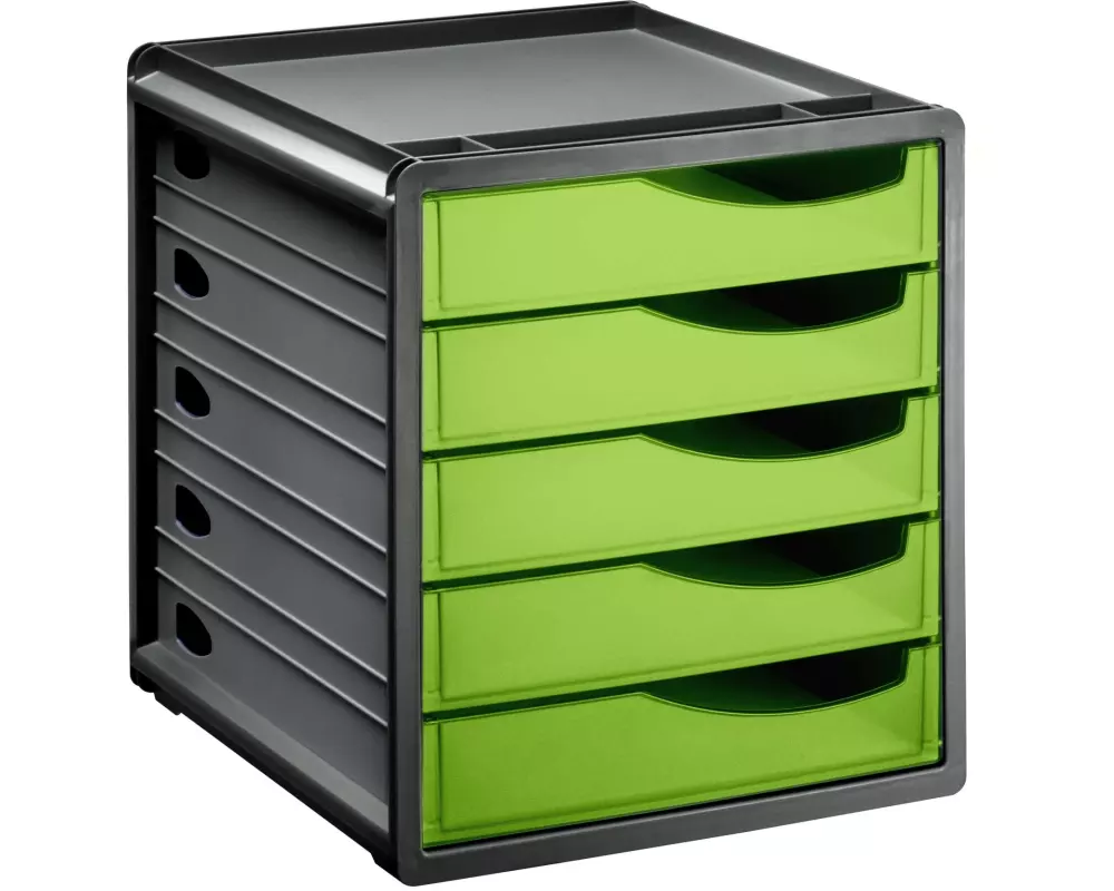 Rotho Schubladenbox Spacebox 5 Grün