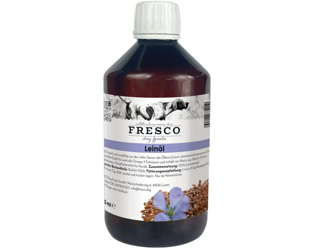 FRESCO Hunde-Nahrungsergänzung Leinsamenöl 500 ml