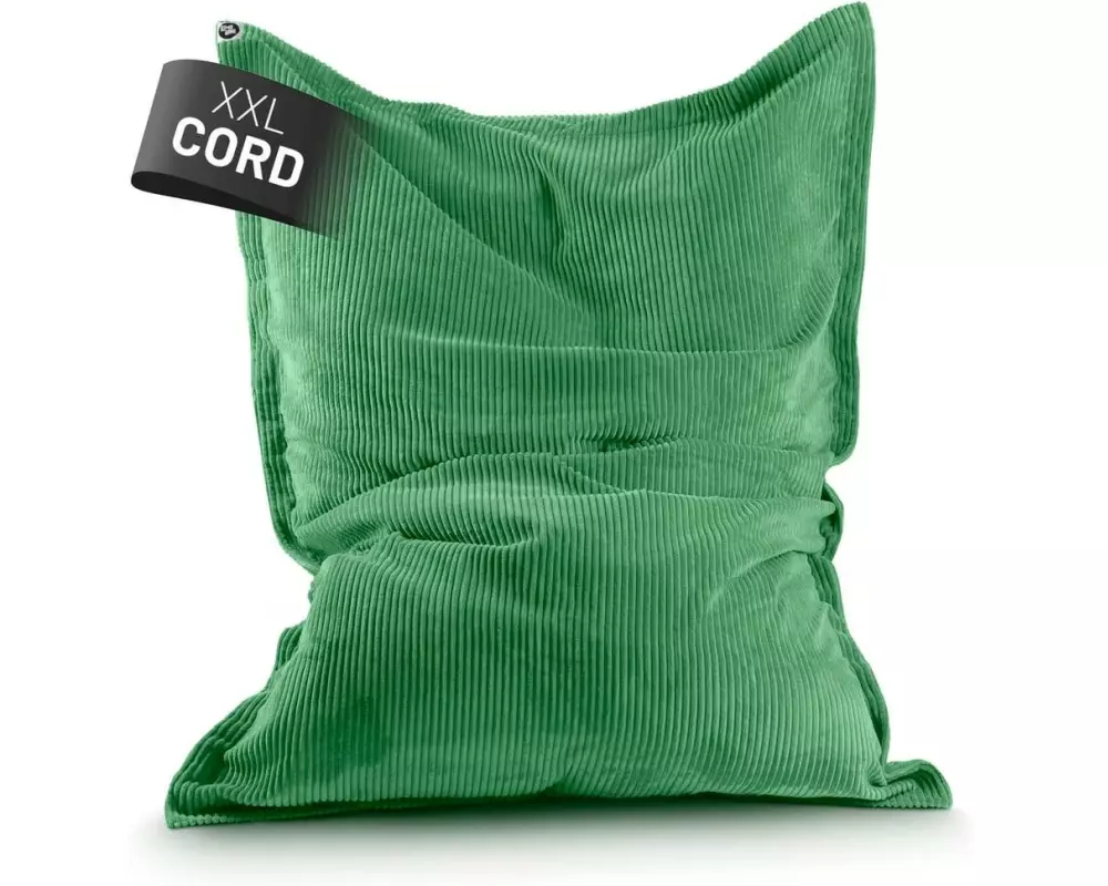 Lumaland Sitzsack Cord Dunkelgrün, 380 l