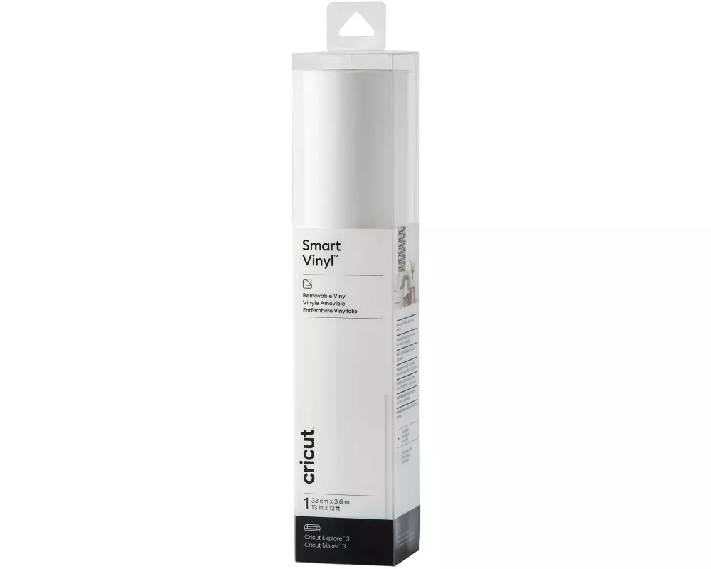 Cricut Vinylfolie Smart ablösbar 33 x 366 cm, 1 Stück, Weiss