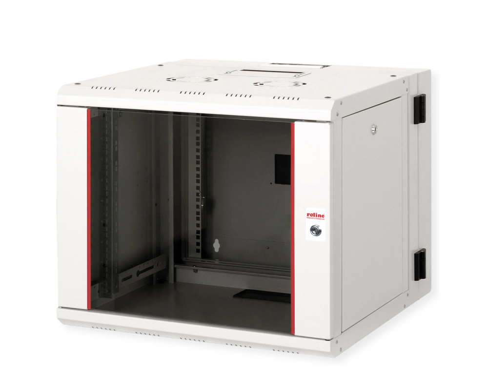 ROLINE 19-Zoll Wandgehäuse Pro 9 HE, 600x600 BxT zweiteilig schwenkbar grau