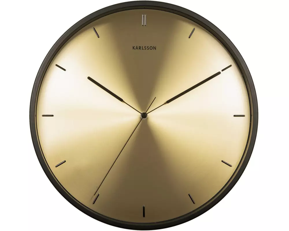 KARLSSON Wanduhr Finesse 40 cm, Gold/Schwarz