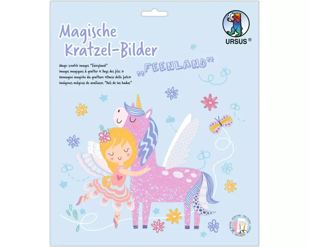 URSUS Bastelset Kratzbilder Feenland