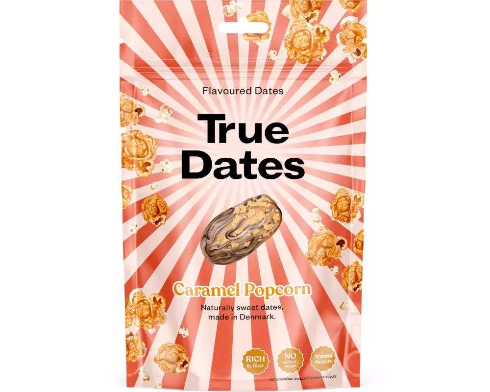 True Gum True Dates – Caramel Popcorn 100 g