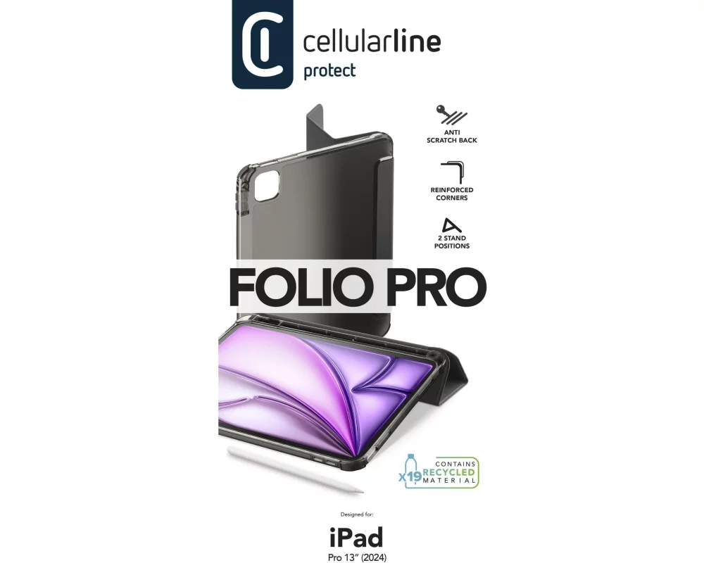 Cellular Line Tablet Book Cover Folio Case Schwarz