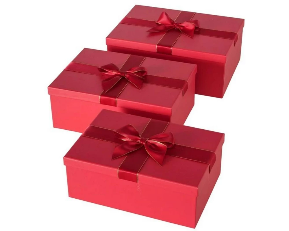 Boltze Geschenkbox Ribbella 3-teilig, Rot