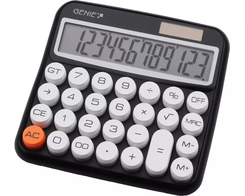 Genie Taschenrechner 612BK Schwarz