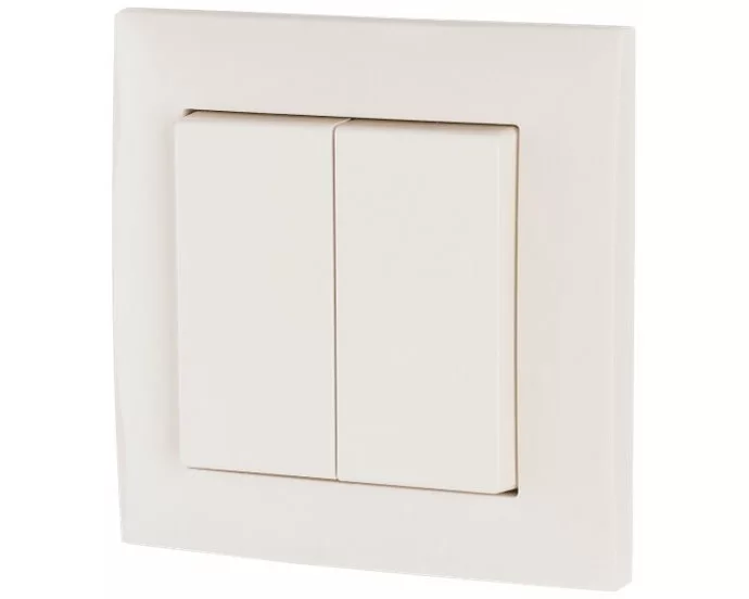 EATON xComfort Pushbutton 2-way complete 55mm gloss white RAL9010