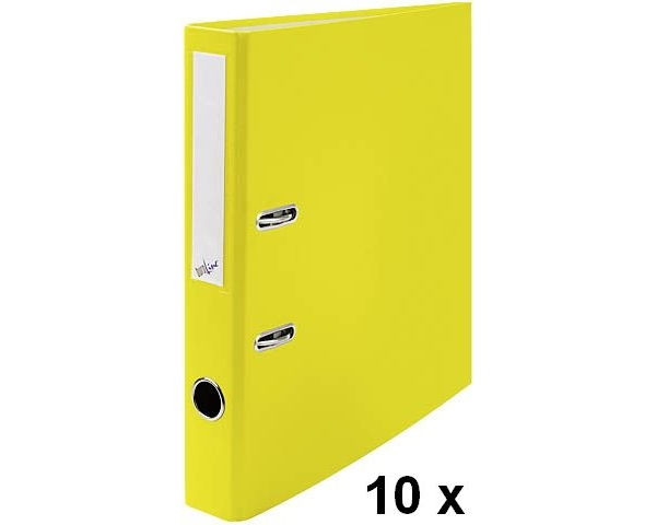 BÜROLINE Ordner 4cm 670091 gelb, 10 Stück A4