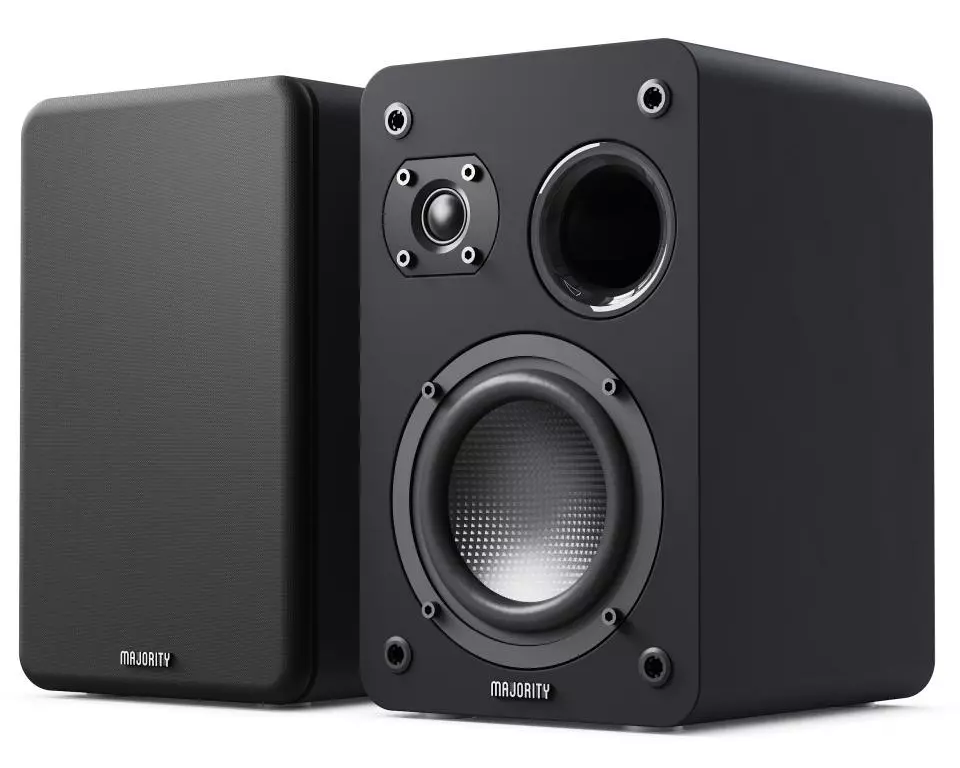 Majority D70X Passiv Regal-Lautsprecher Set Schwarz
