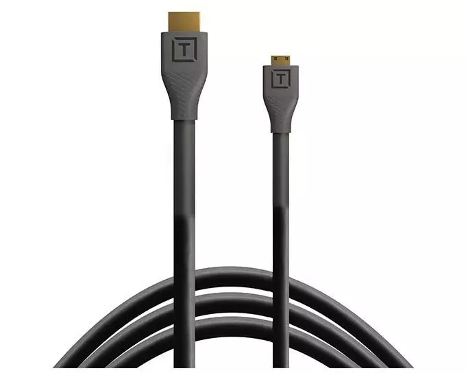 Tether Tools Kabel TetherPro HDMI Micro zu HDMI 2.0, 4.6 m Schwarz