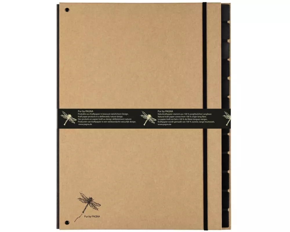 Pagna Pultmappe Pur mit 12 Fächer, Braun
