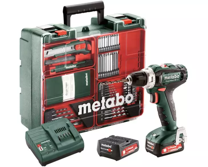 Metabo Akku-Bohrschrauber PowerMaxx BS 12 Set Kit