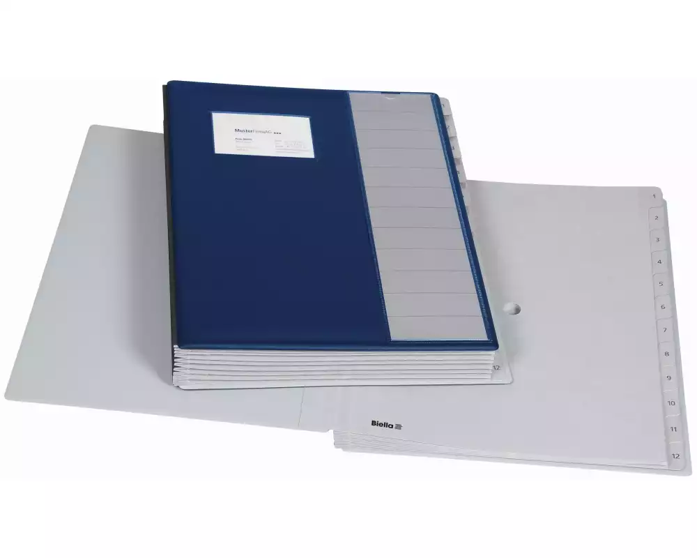 Biella Pultmappe A4 Pronto 1-12 Dunkelblau