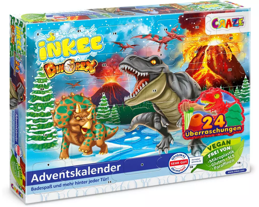 Craze CRAZE Adventskalender Inkee Dino Adventskalender Inkee Dino