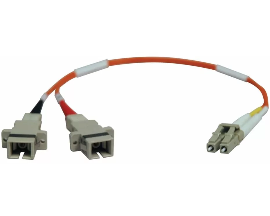 EATON TRIPPLITE Duplex Multimode, 62.5/125, Fiber Adapter, LC-SC, M/F, 0.31m 1ft.