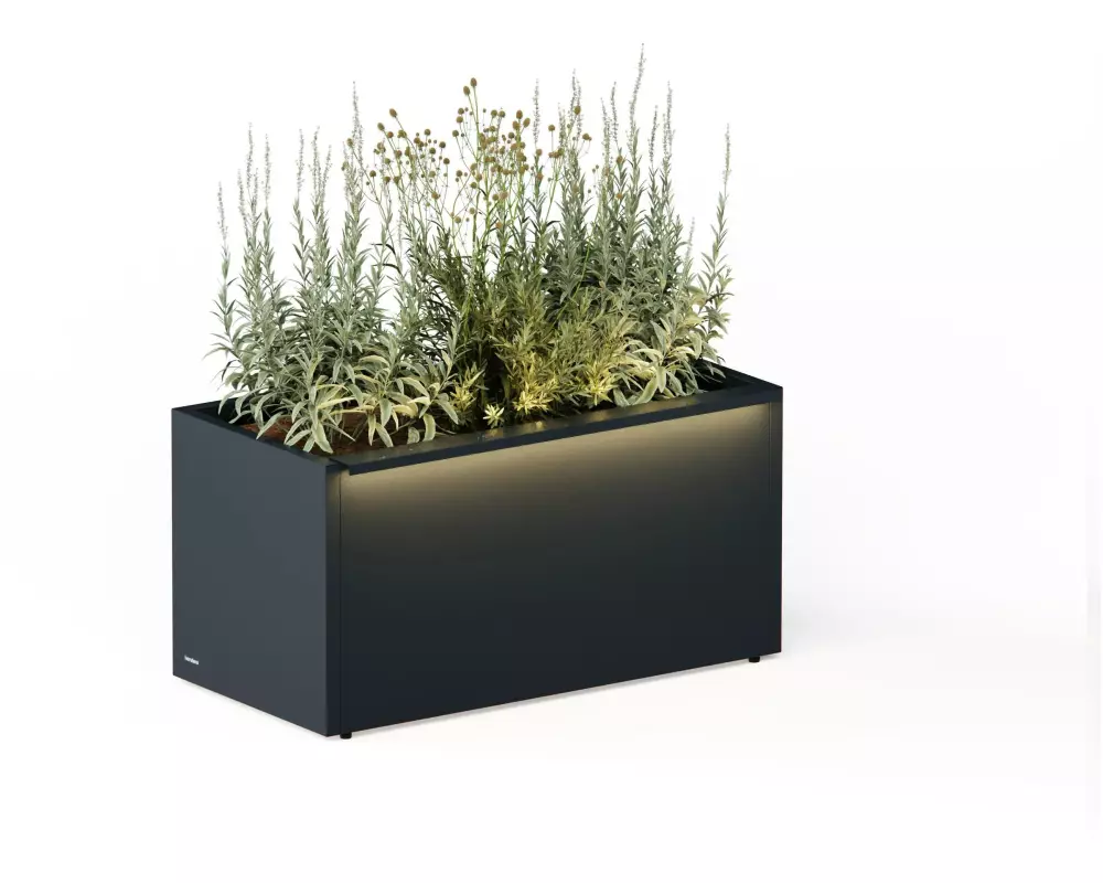 Herstera Metall-Pflanzgefäss-Set 100.0 x 50.0 x 50.0 cm, Anthrazit