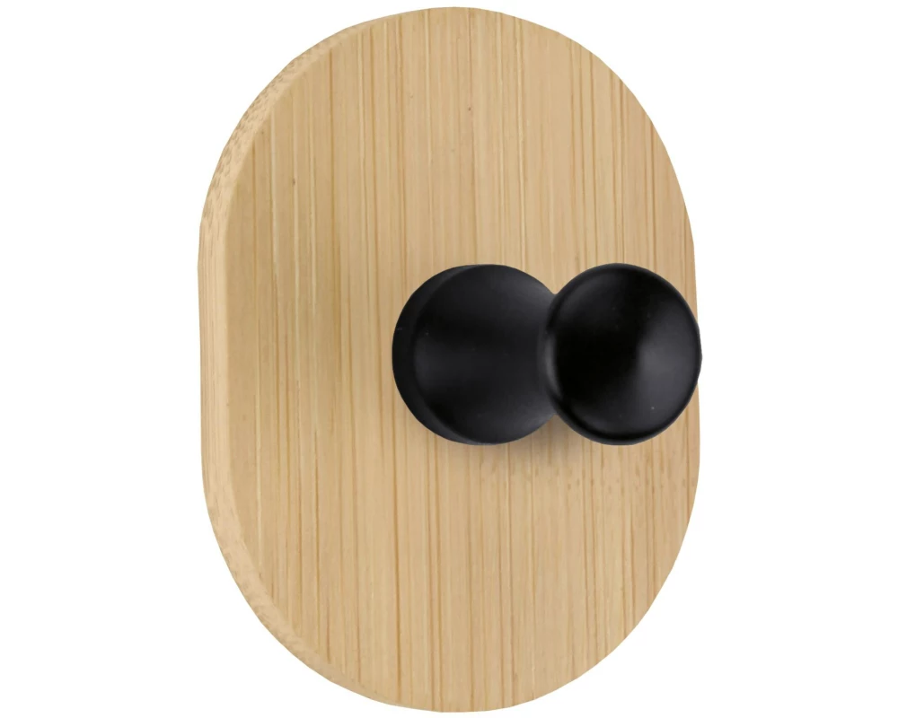 Kleine Wolke Wandgarderobe Bamboo Hook One 6 cm x 4.5 cm, Beige