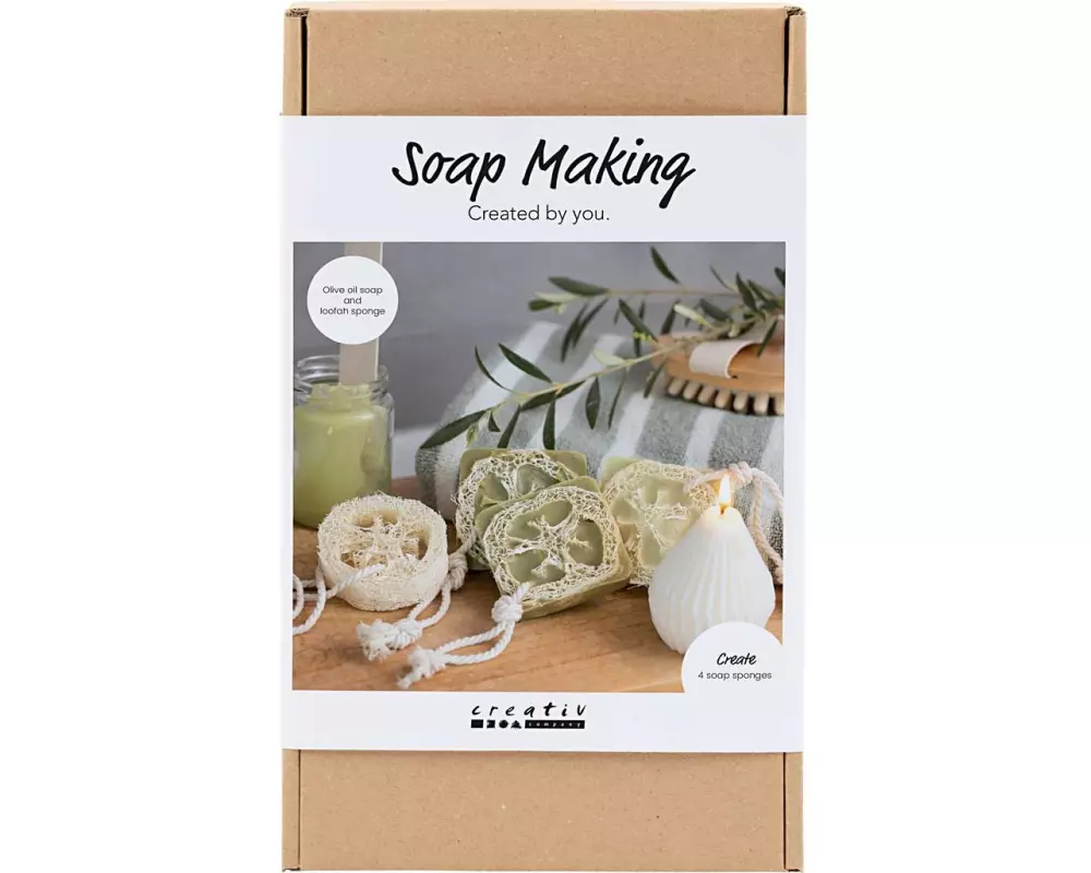 Creativ Company Bastelset - Seifenherstellung, Loofah, Olivgrün
