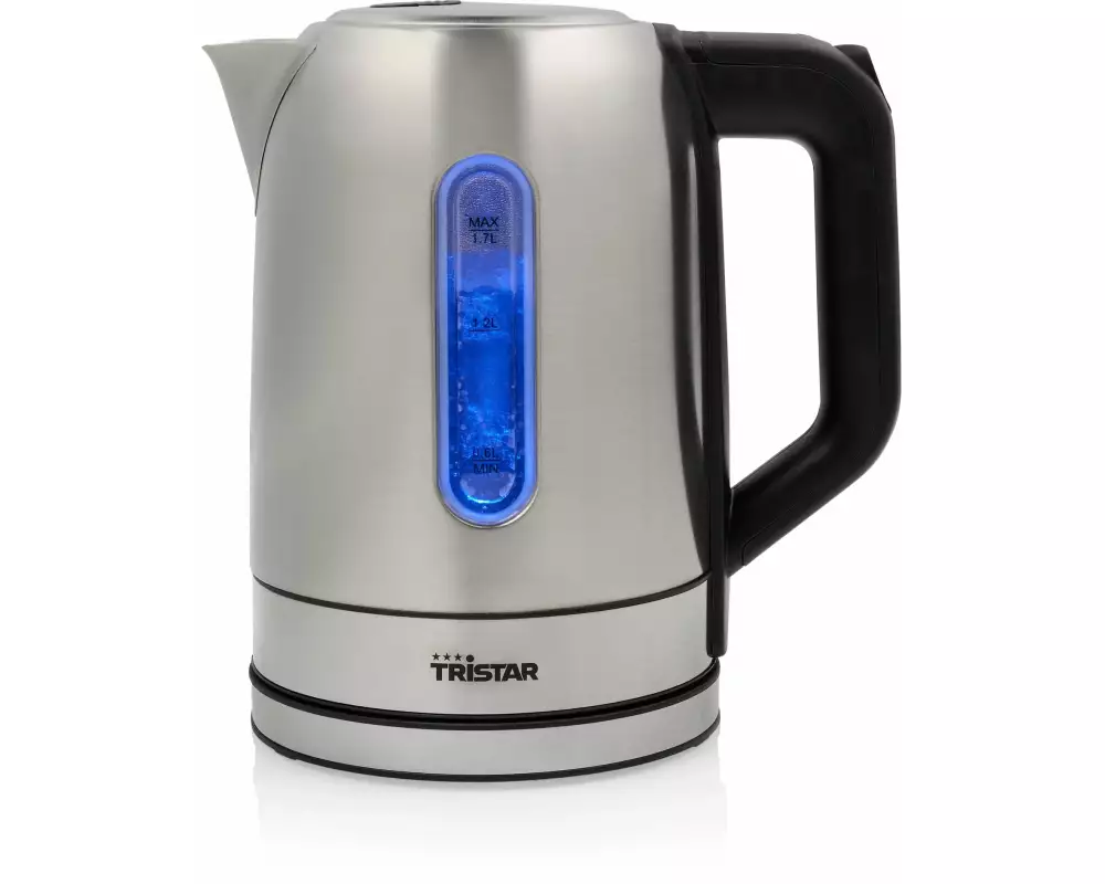 Tristar Wasserkocher WK-1344 1.7 l, Schwarz/Silber