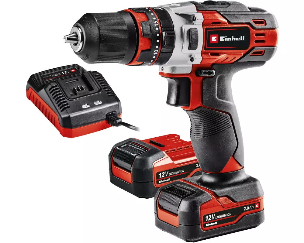 Einhell Akku-Schlagbohrschrauber TE-CD 12/1 Li-i 2x 2.0 Ah Kit