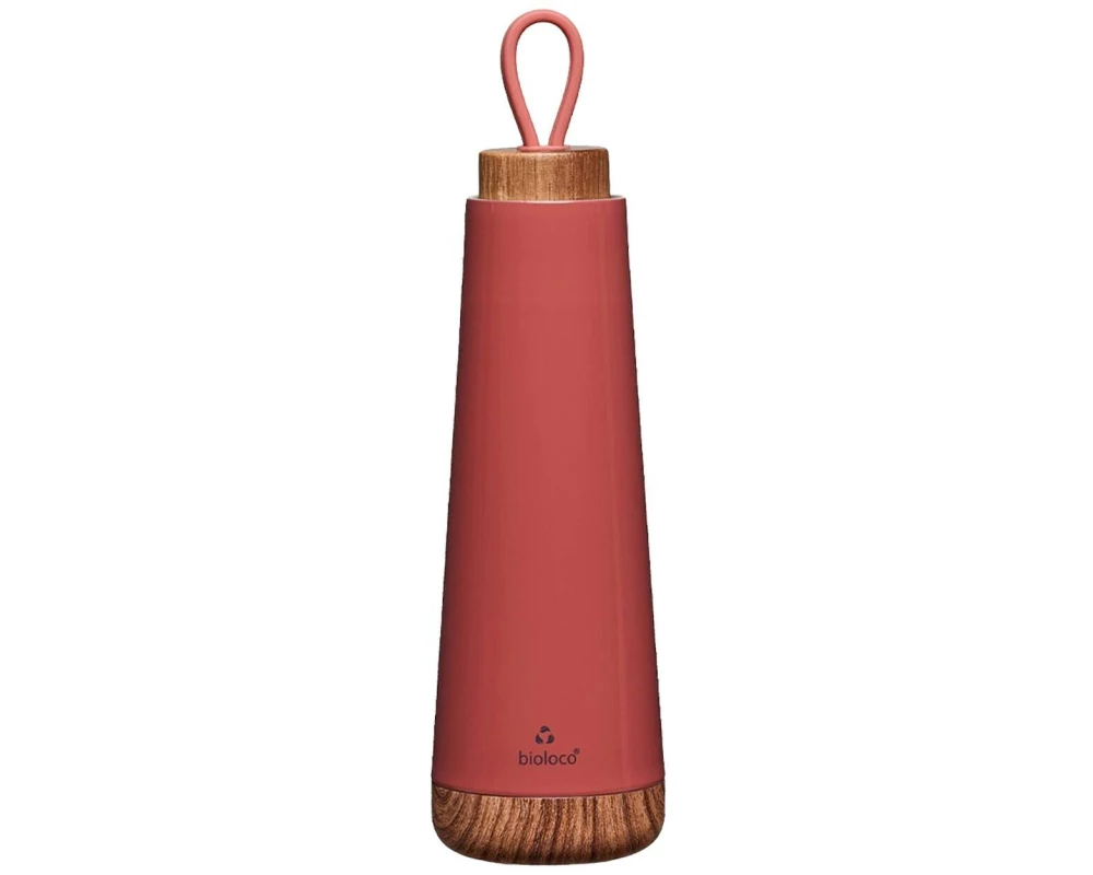 BioLoco Thermosflasche Loop-Rust 500 ml, Rot