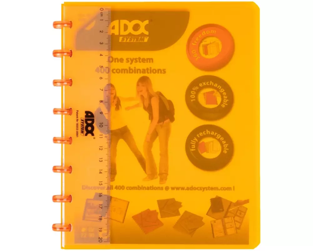 Adoc Notizheft Pap-Ex Colorline, A5, kariert, transparent