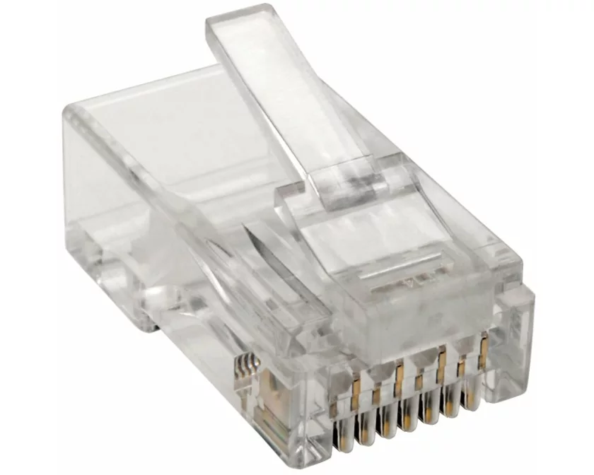 EATON TRIPPLITE Cat6 RJ45, Modular Plug for Round Stranded UTP Conductor, 4-Pair, 100 Pack