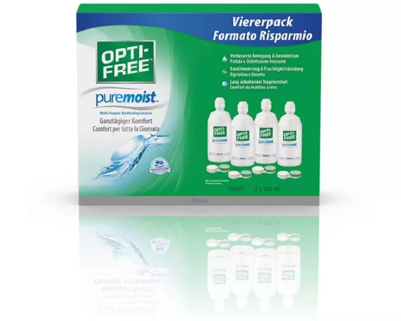 Opti-Free Puremoist Multifunktions-Desinfektionslösung 4 x 300 ml