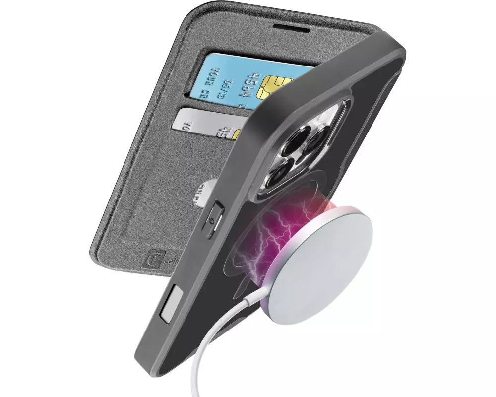 Cellular Line Book Cover Book Case iPhone 16 Pro Max Black