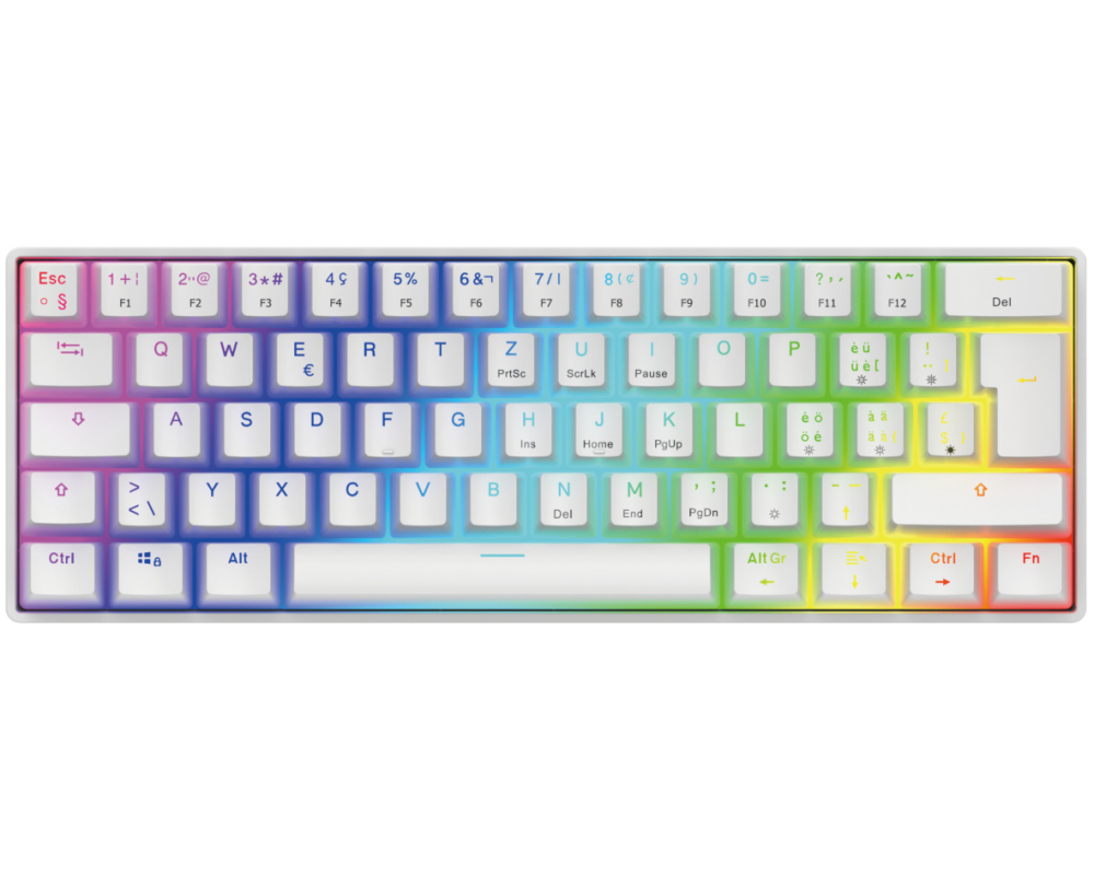 DELTACO Gaming-Tastatur GAM-175-C Hot-Swap Weiss