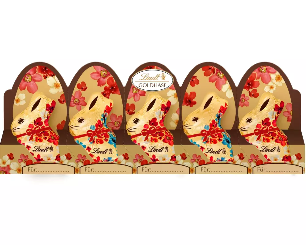 Lindt Schokolade Goldhase Flower Mini 5 x 10 g