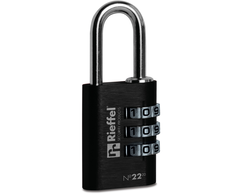 RIEFFEL SWITZERLAND Zahlenschloss Nr.22 20mm 22/20SCH schwarz