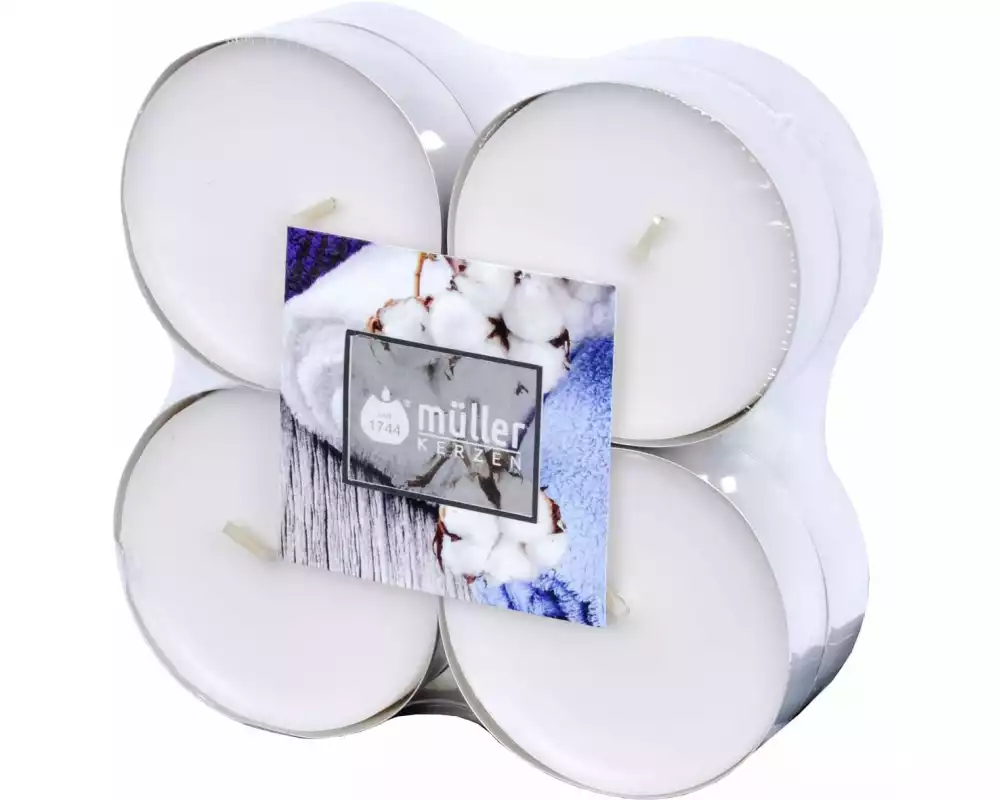 müller Kerzen Duftkerze Soft Cotton 8 Stück