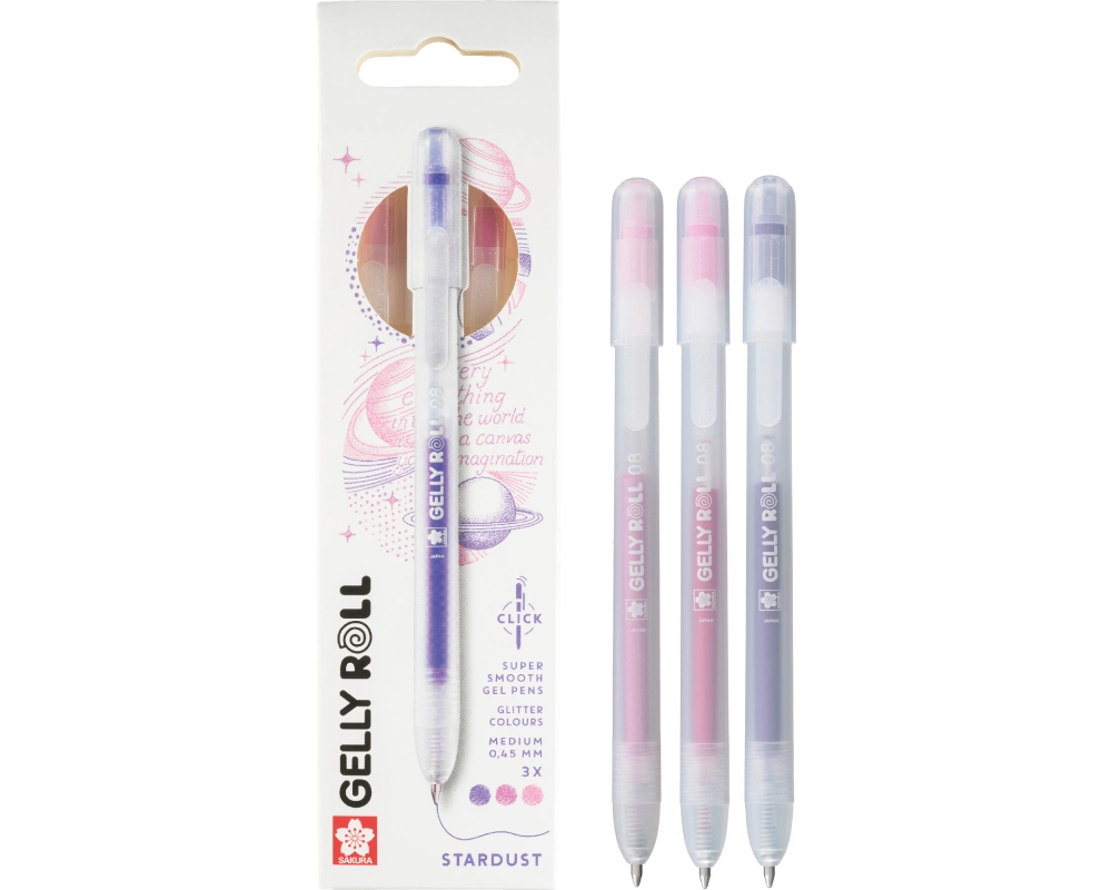 SAKURA Gelly Roll 0.8mm PXGBRASTA3C Stardust, ass. 3 Stück